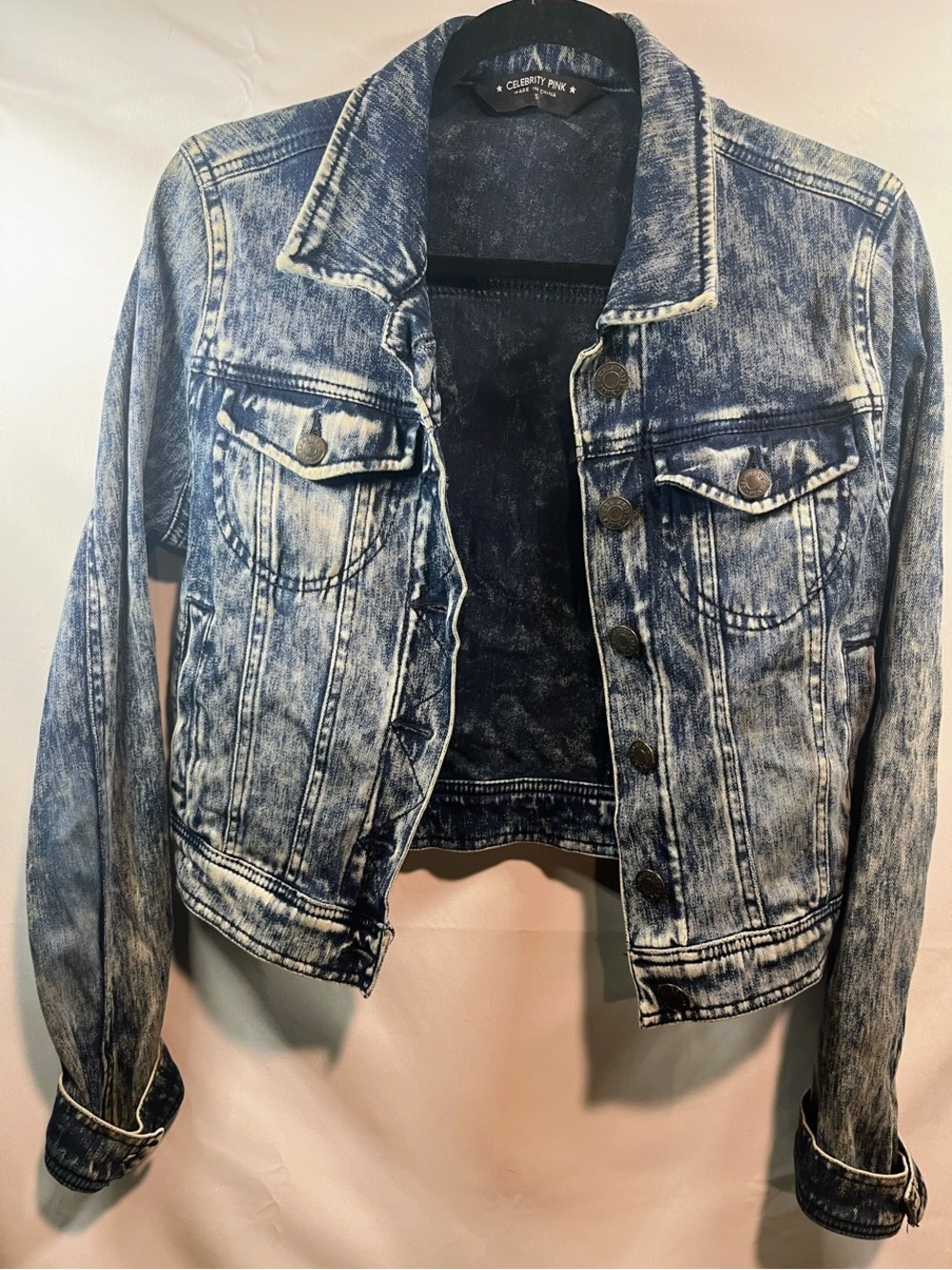 Women’s Black Acid-Wash Jeans